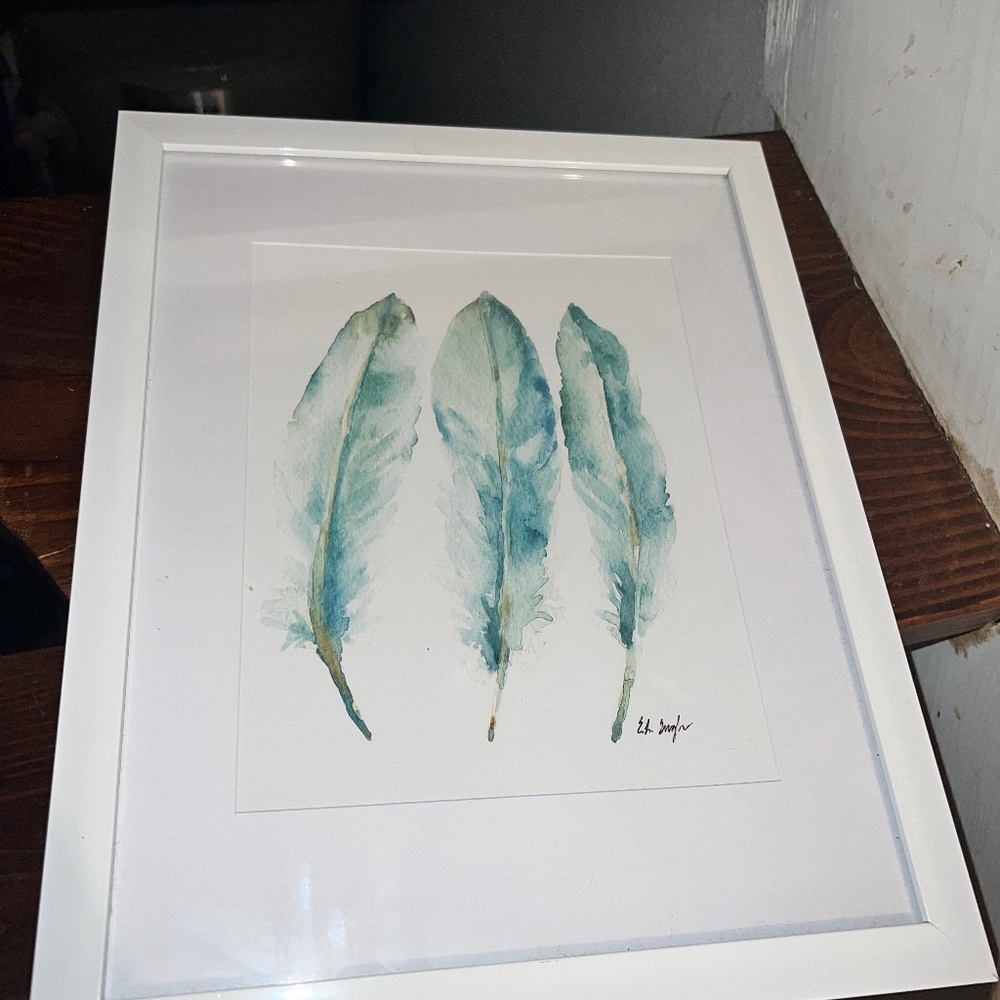Water color feather picture